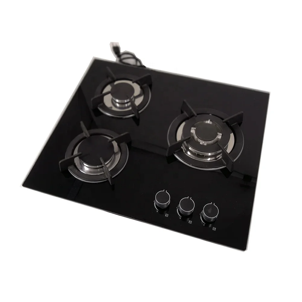 60cm Width 3 burner Tempered Glass Gas Cooker Stove SG35901