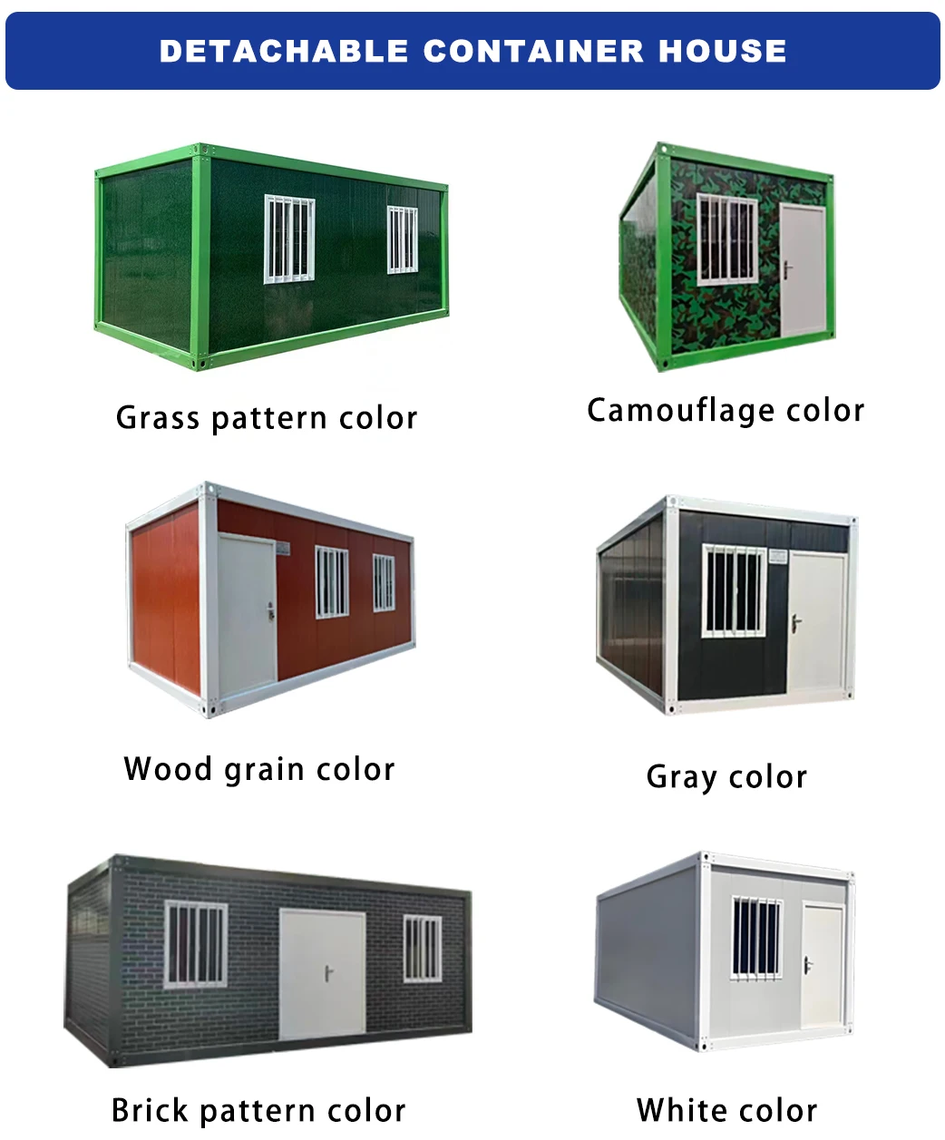 Customizable 40ft Detachable Container House with Glass Curtain Wall ...