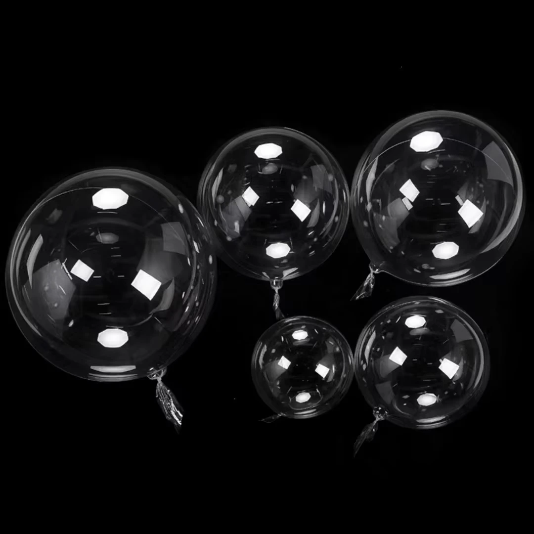 6 Palloncini Bobo Trasparenti Da 76 Cm – Pre-allungati A Bocca Larga – In TPU Resistente – Per Decorazioni Con Ripieno (fiori, Peluche) – San Valentino, Matrimoni - 3