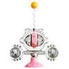 Hanging Wheel Cat Interactive Toy - Pink
