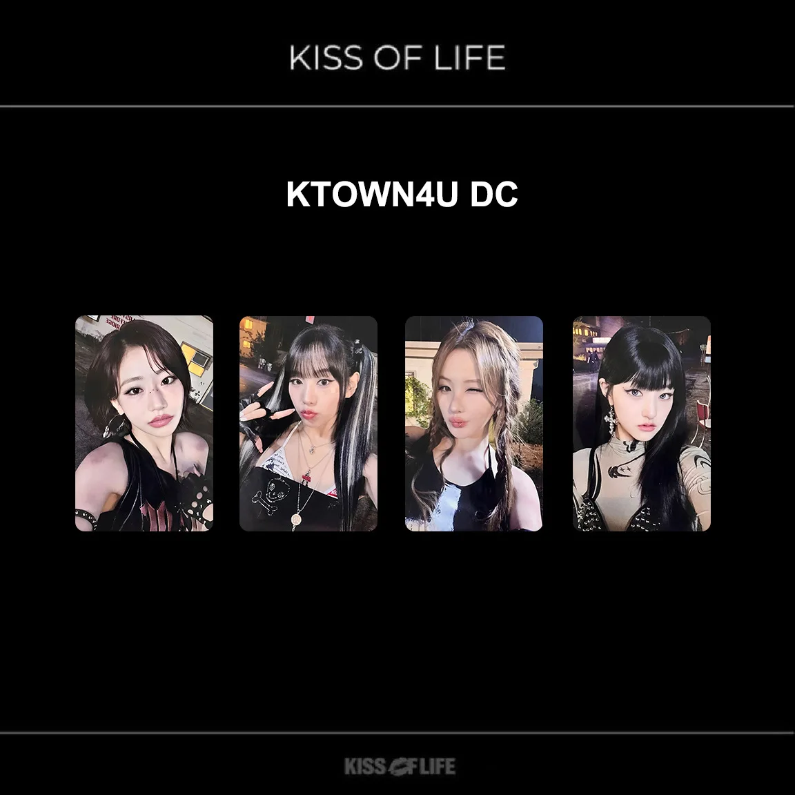 4Pcs/Set KISS of LIFE 224 New Album Kpop Photocards JULIE NATTY