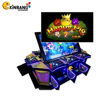 Newest Fishing Hunter Game Board Software 2/4/6/8/10 Players Happy Pig 2 USA Arcade Fish Game