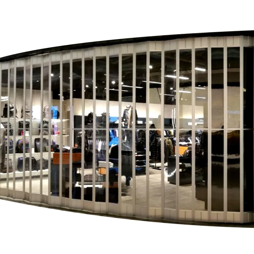 Solid Transparent Panel Polycarbonate Manual Sliding Interior Folding Door