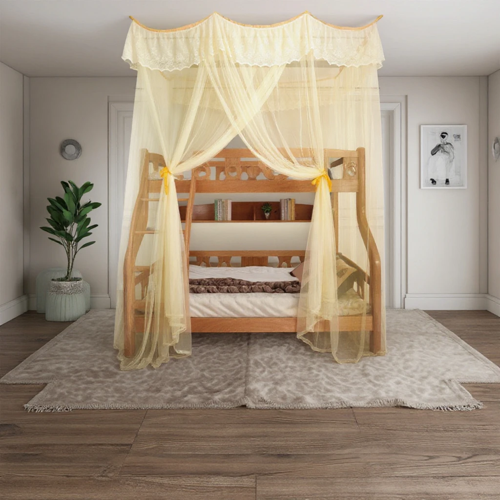 Rectangular Mesh Mosquito Nets for Home and Camping Foldable Bed Curtains for Single King Double Bunk Beds for Children