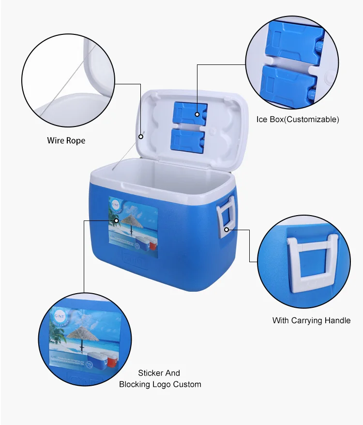 Gint Large Capacity 5L 7L 8L 21L 25L 38L Ice Chest Beer Bottle 55L Outdoor Ice Cream Chest Cooler Ice Box With Wheels