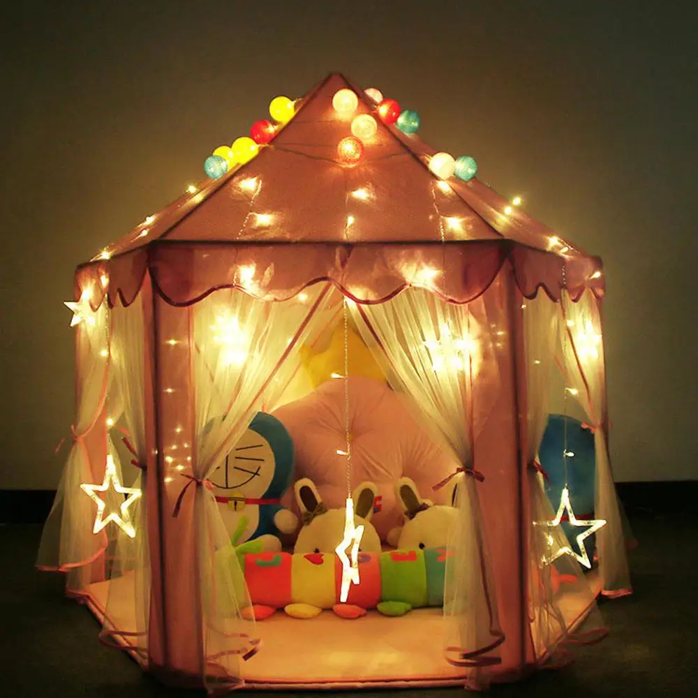 YF-W1113 Принцесса Палатка 230 т Высокое качество для дома и улицы, розовая детская Палатка Домик для детей Детская Игровая палатка