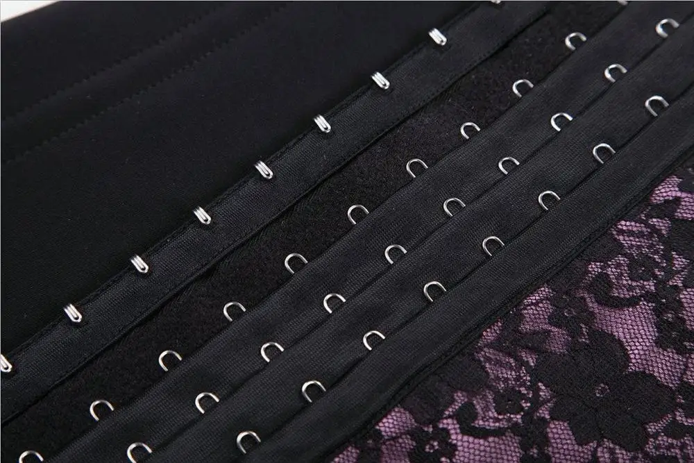 Корсет 3 Крючки латексный утягивающий корсет с 9 стальные косточки XXS-6XL дизайн с кружевной отделкой и цветочным рисунком помогут вам скорректировать фигуру до появления идеальных форм