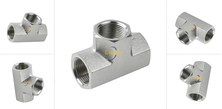 GT-16PK bspt female tee adapter female tube fitting hydraulic fittings