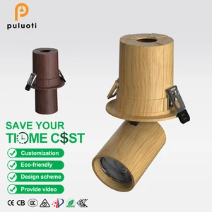 75mm Adjustable Angle 12W Spotlight COB LED Recessed Spot Lights Modern Log Color Aluminum Hotels Offices Residential Warm 4000K