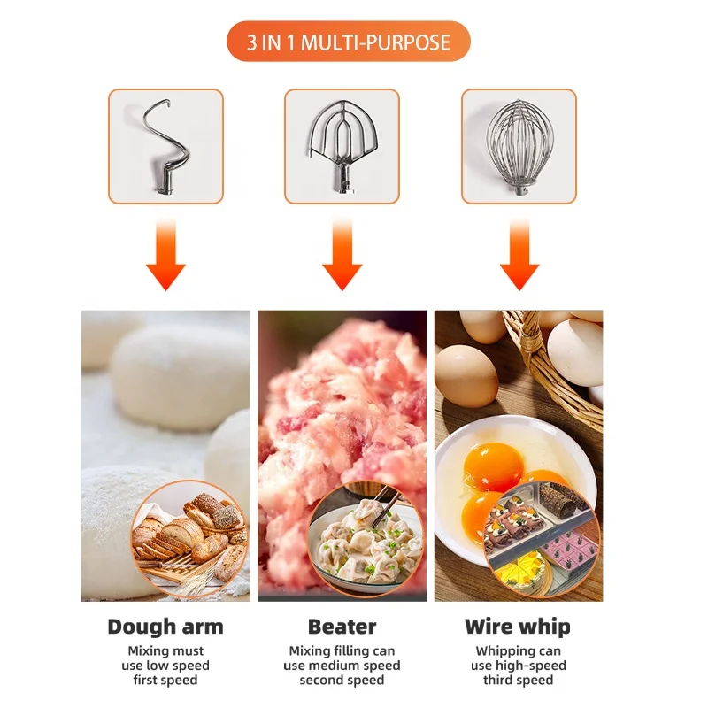 Manual Operation Multifunctional Cake Machines Food Processors Professional Stand Batter Food Mixer