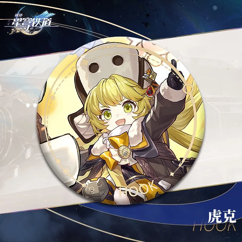 46 Designs Anime Character Logo Honkai Impact Brooch Pin Maker Fashion Jewelry Jing Yuan Seele Metal Badge Pin Spring 24 Brooch