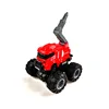 Big-foot stunt car-red-clad fire truck