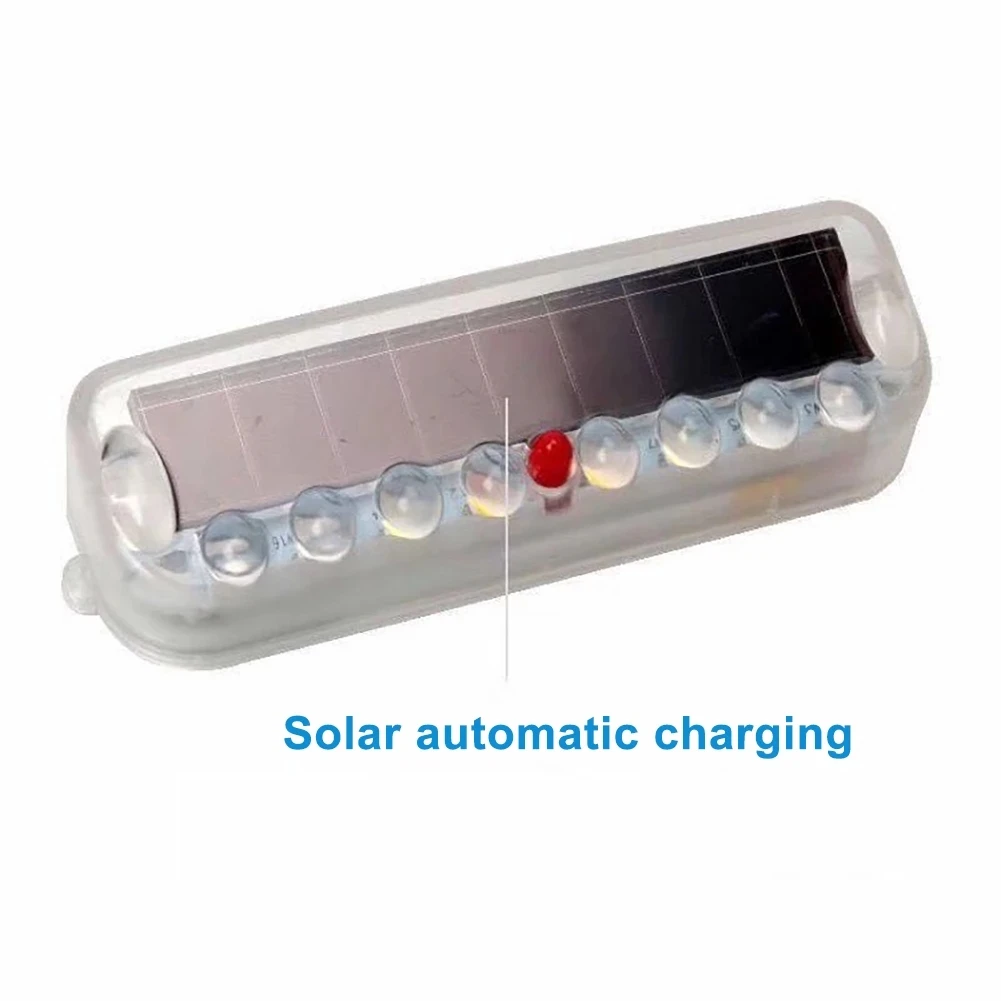 Colorful Solar Anti-rear end Collision Lamp Car Burglar Alarm Motorcycle Tail Strobe Motorcycle Flashing Safety Warning Light