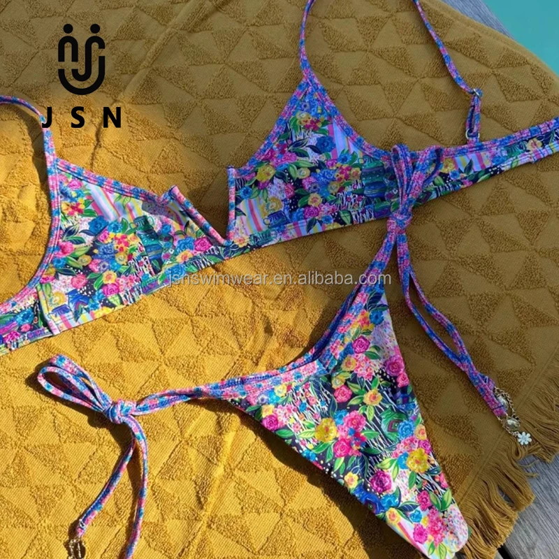 Jsn New Arrival Swimwear Beachwear Girls Sexy Swimsuit Custom Printed