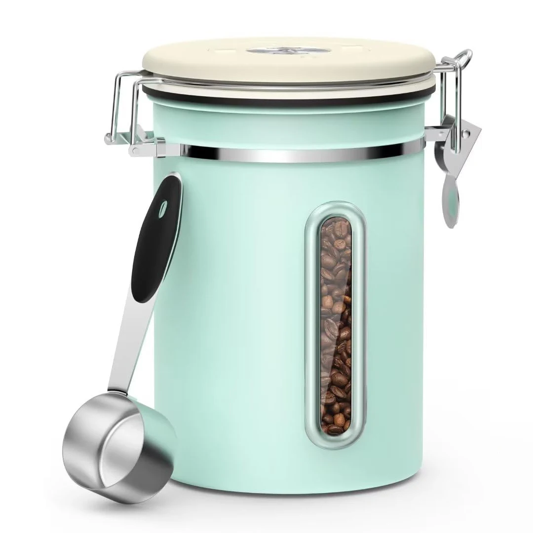 1000g Stainless Coffee Bean Canister Storage Container - Image 6