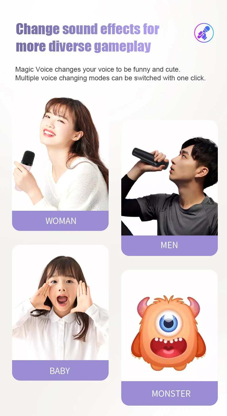 4-12 Years Old Christmas Toys Girls Gifts YZ01 Karaoke Machine With Speakers For Singing Birthday Party Gifts(pic9)