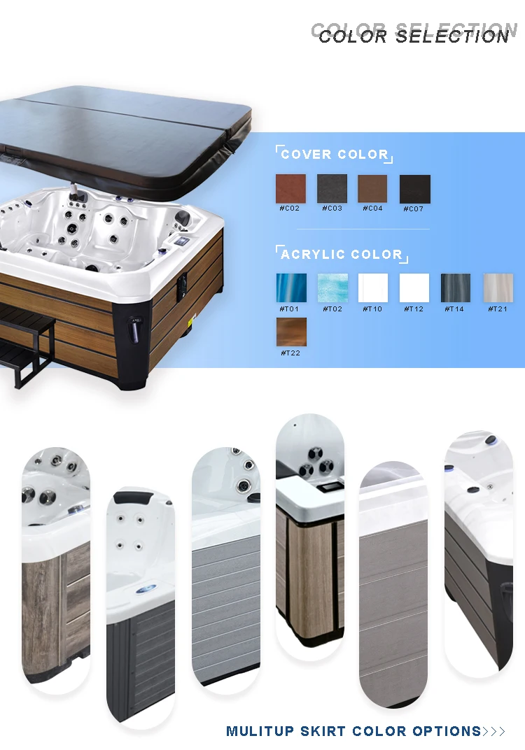 Sunrans Hot Selling Spa Tubs Balboa Persons Hot Tub Outdoor Acrylic Whirlpool Massage Hottub