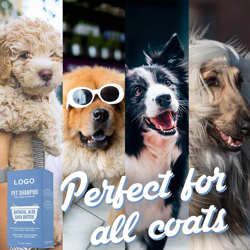 Private Label Natural Oatmeal Aloe Puppy Pet Shampoo Grooming Skin