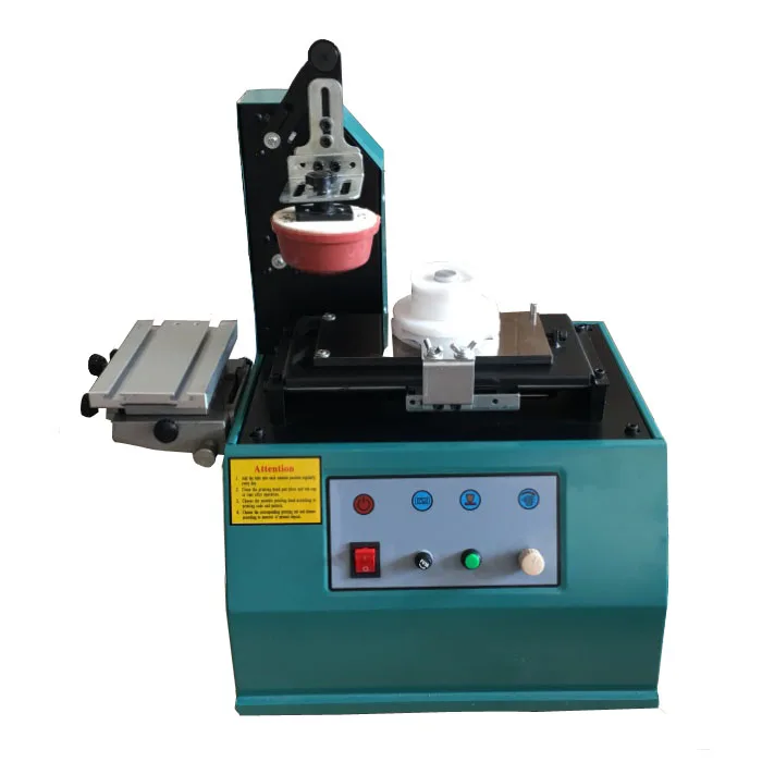 Outomatiese Elektriese Ink Cup Pad Printer Masjien Met Mikro Registrasie 12*24cm Pallet