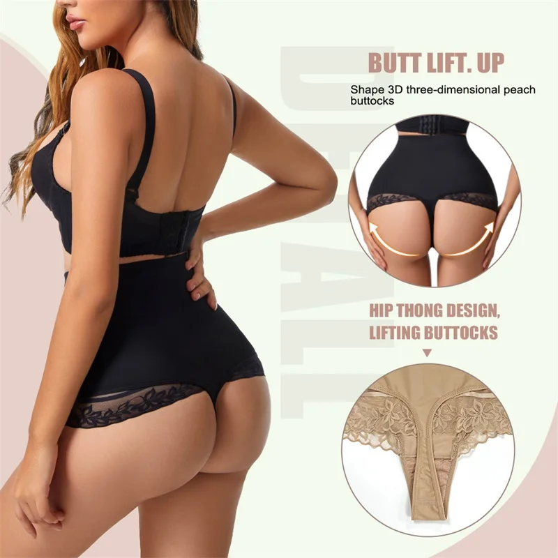 Wholesale Full Body Lace Women Tummy Control Panties Underwear Butt Lift Shaper Thong High Waist Trainer Shapewear for Women supplier