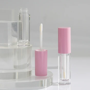 Fancy Lip Gloss Containers with Wands 4ml pink  Empty Custom Lip Gloss Tubes Packaging