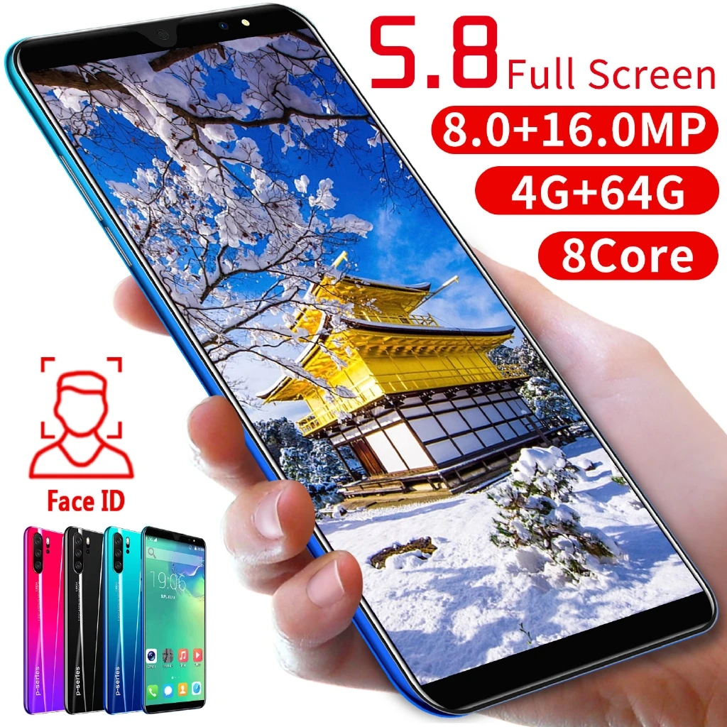 
X27 плюс 5,0 дюймов 4 Гб + 64 ГБ Android смартфон 10-ядерный 5 г пусть телефонный 3 камеры Face ID разблокировки мобильного телефона 