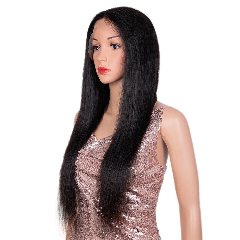 Glatte menschliche Haare blonde Lace Front Perücke gerade Bob Verschluss Gold brasilianische Highlight Cosplay Perücken_voghion.com