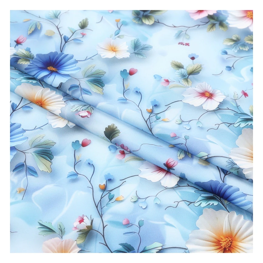 Новая модная ткань из 100 вискозы с цветочным принтом