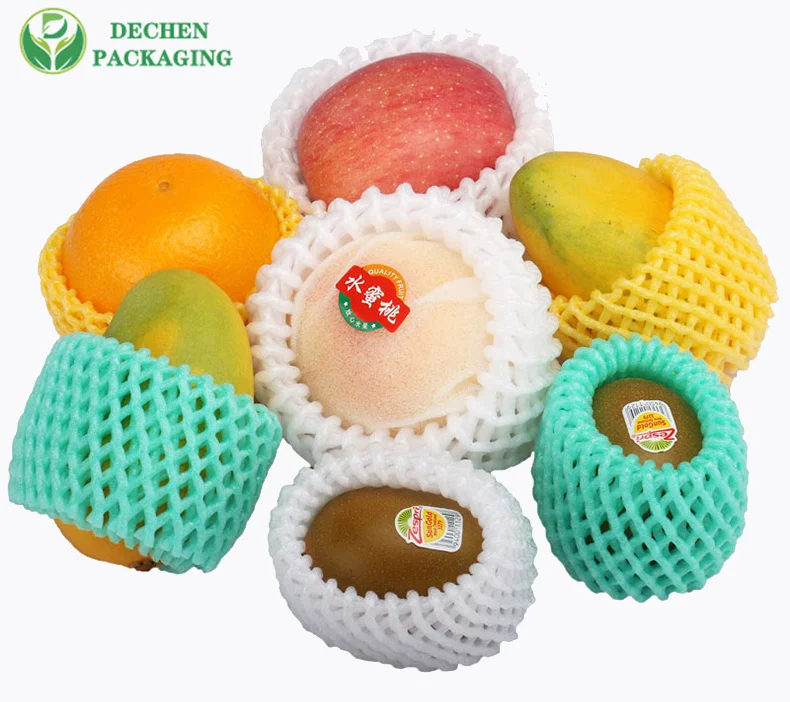 Round Tube EPE Mesh Bottle Protect Sleeve Eva Foam Protective Packaing Net For Apple