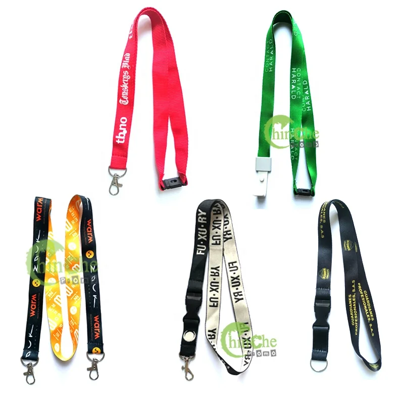 Personalized Polyester Silk Print Visitor Neck Strap Lanyards With Vip ...