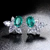 Boucles d'oreilles émeraude
