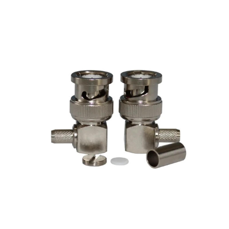 High Performance Factory BNC-C-JW3 Connector Crimp RG58 RG142 Angle Male BNC RF Connector