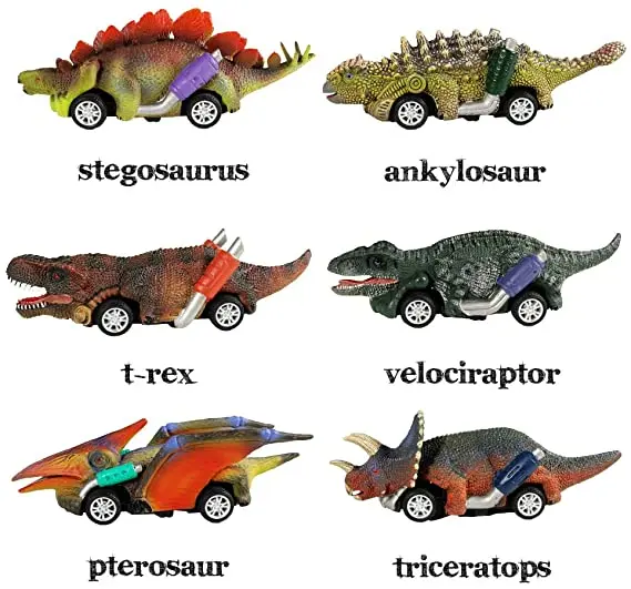 mini pull back dinosaur cars