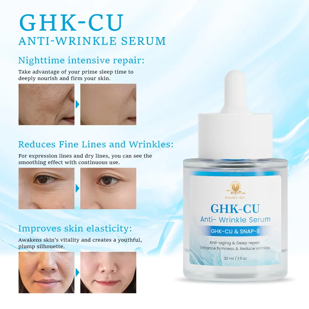 Private Label Ghk-cu Snap-8 Peptide Anti-wrinkle Anti-aging Moisturizing Repair Ghk-cu Copper Peptide Face Serum