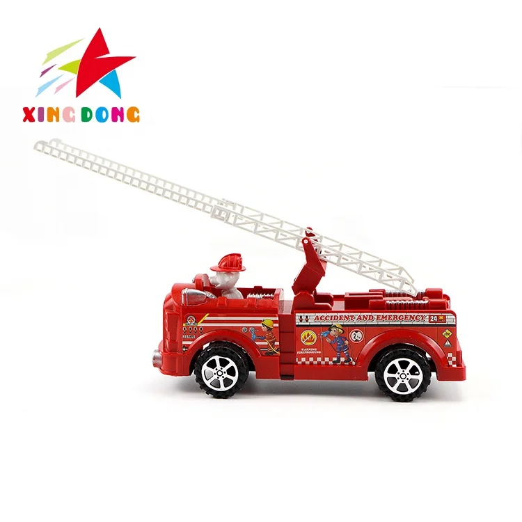 small size inetia car truck fire series  accident and emergency vehicle toys with crane