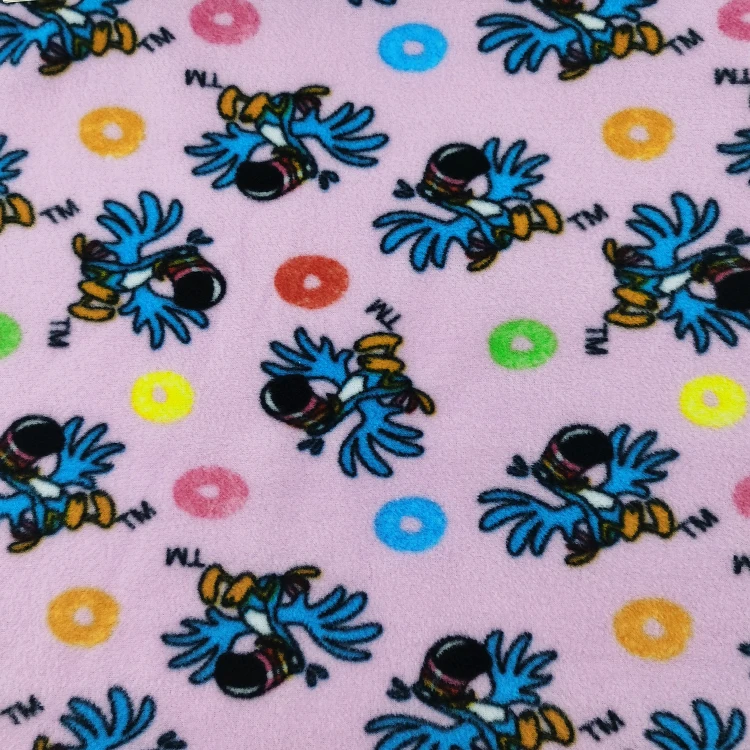 Хорошая цена, 100% полиэстер, мягкая фланелевая флисовая ткань с принтом для детского одеяла