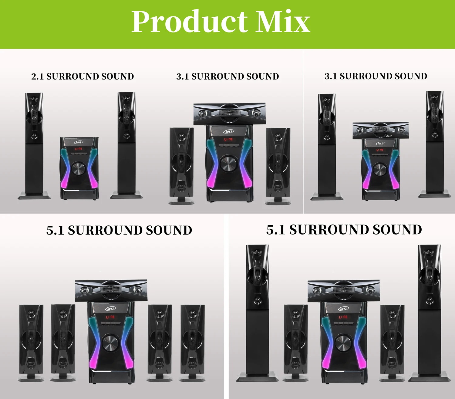 Best 5.1 Home Theater System Under 500 5.1 Channel Home Theater Sound Audio System Strong Bass Subwoofer