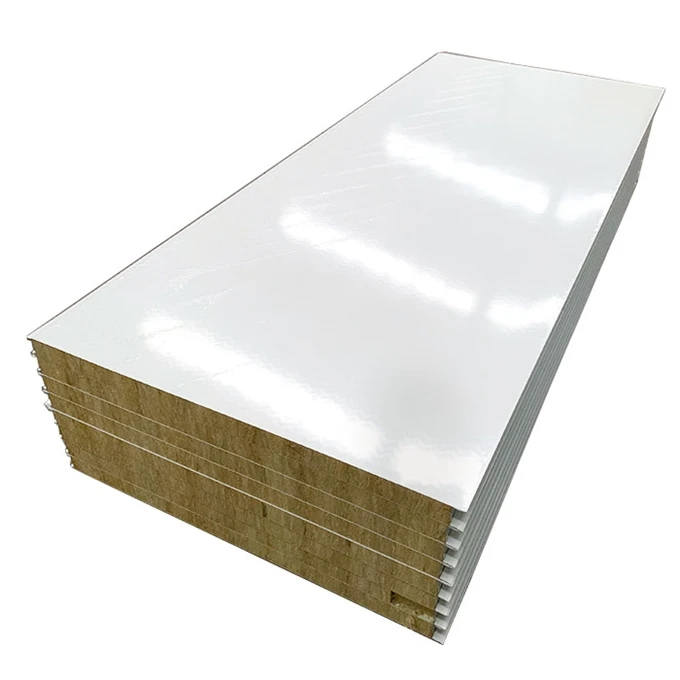Fire Proof Sound Proof Rock Wool Sandwich Wall and Roof Panel