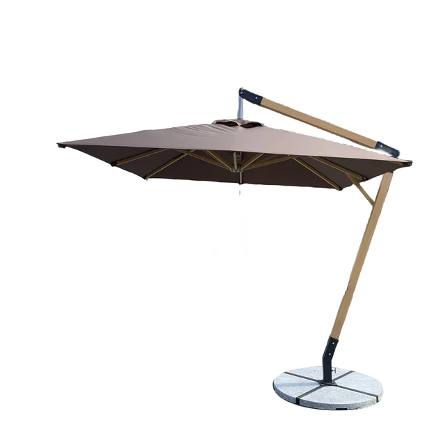 Wholesale 9ft Square Aluminum Patio Umbrella Windproof Modern Sunshade Parasol for Garden Beach Hotels-3m Radii