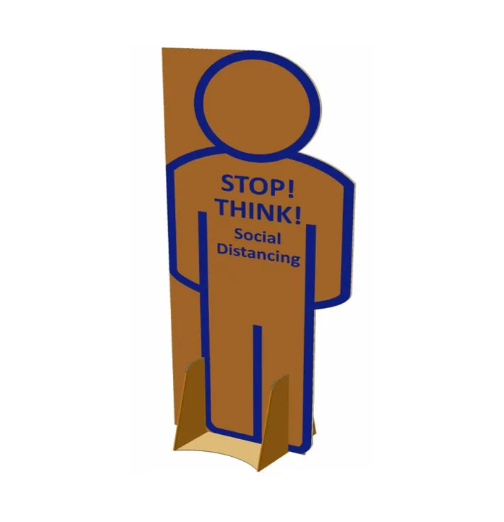 cardboard display standee social distancing standee safety