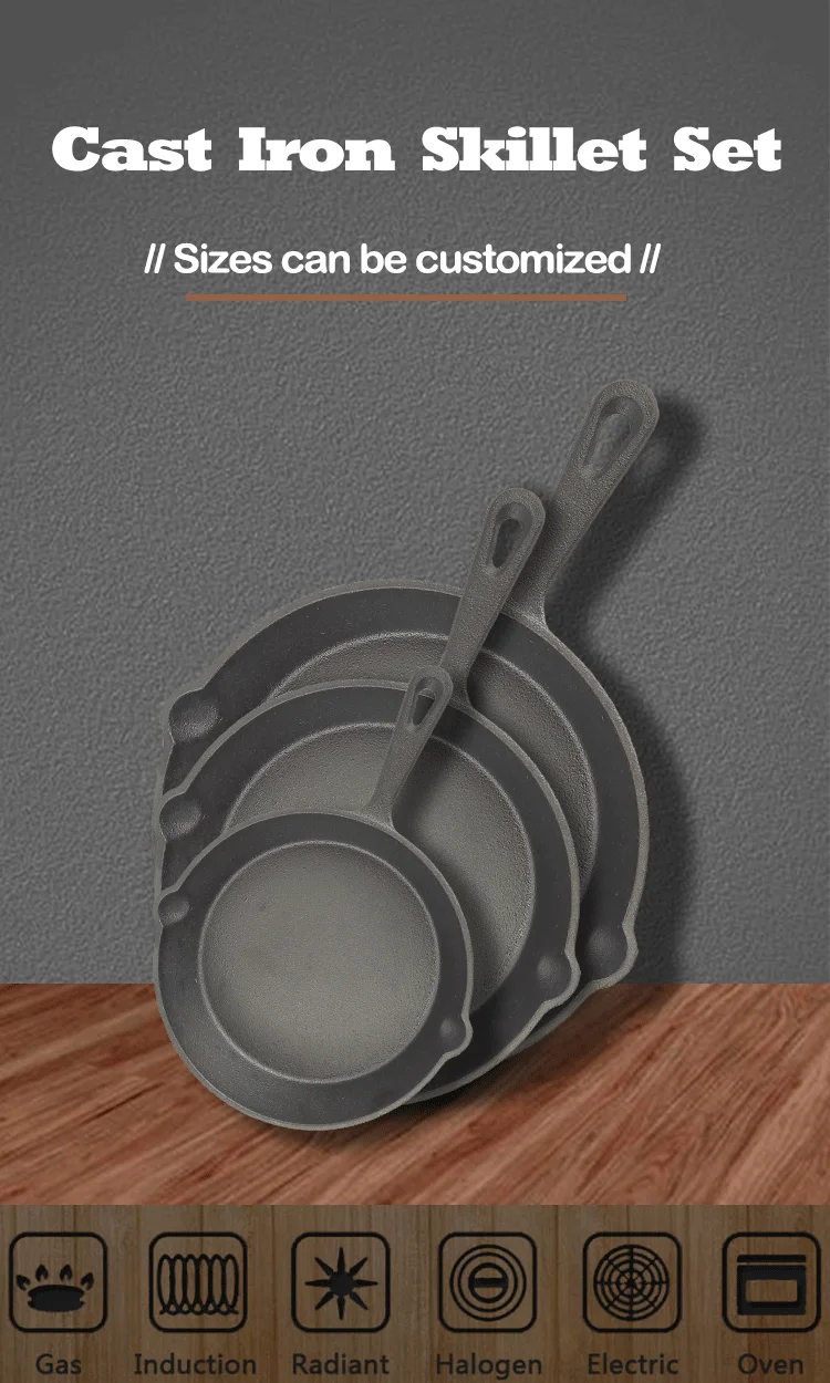 Preseasoned Square Black Cast Iron Sizzling Steak Plate Griddle Grill