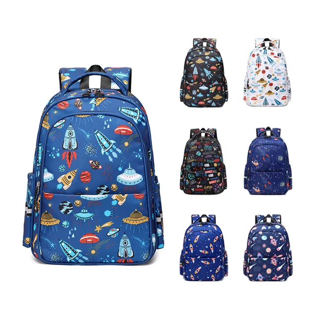 Custom Brand School Backpacks Bag For Primary School Students Printing Safty Backpack With Reflective Tape For Young Boy sac