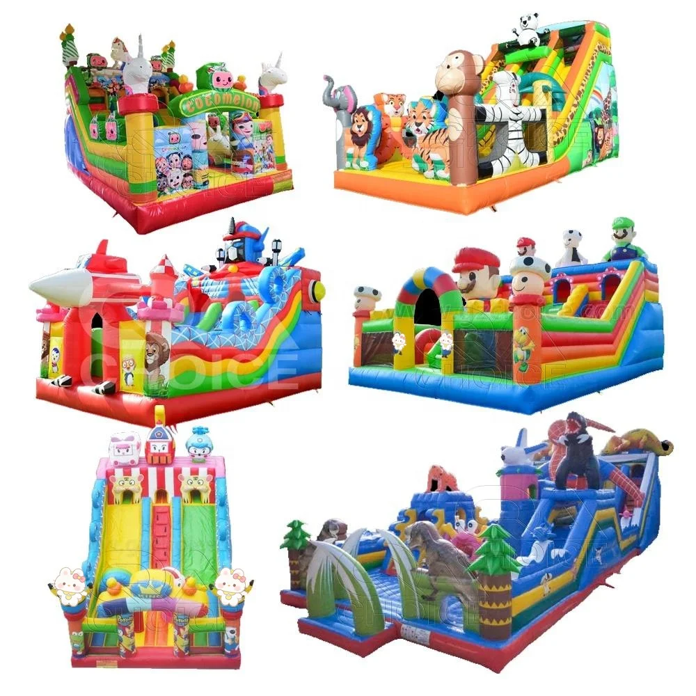 Moonwalk Inflatable Cartoon Wholesale Commercial Grade Outdoor Moonwalk Kids Bouncy Combo Cartoon ...