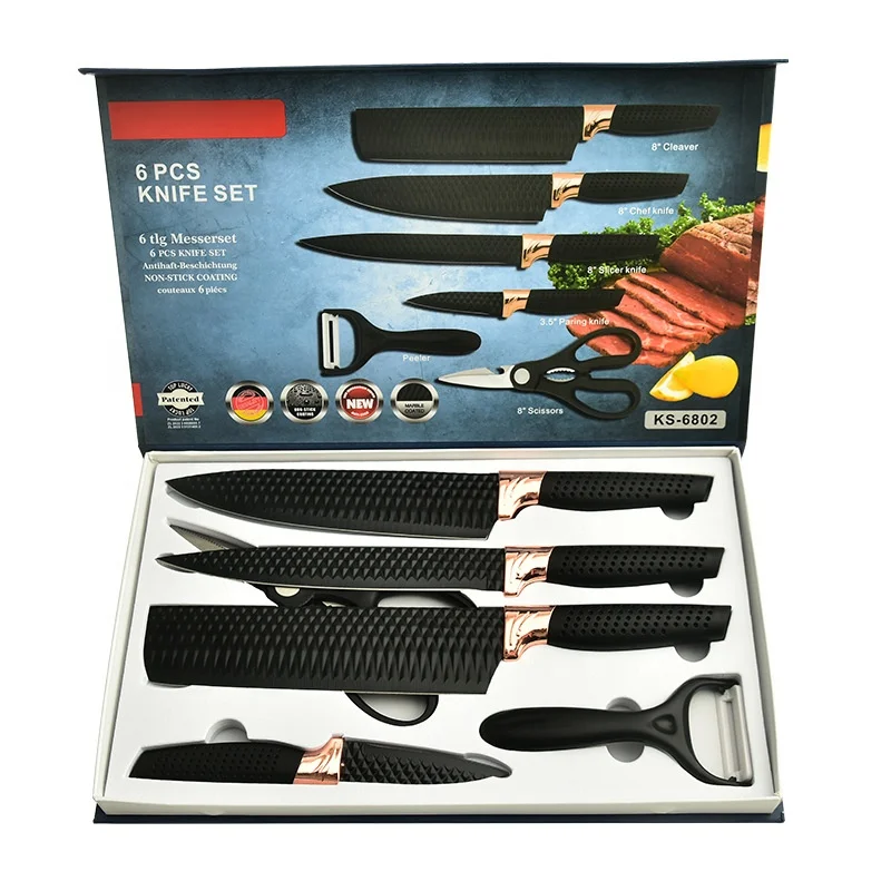 Cuchillos set multicolor por 6 Cuisinart — Amo cocinar