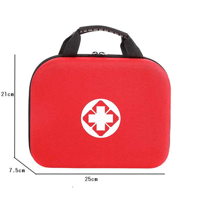 Large EVA First Aid Bag for Outdoor Travel Portable Oxford Material with Zipper Closure Red Medical Storage Bag Camping Hiking