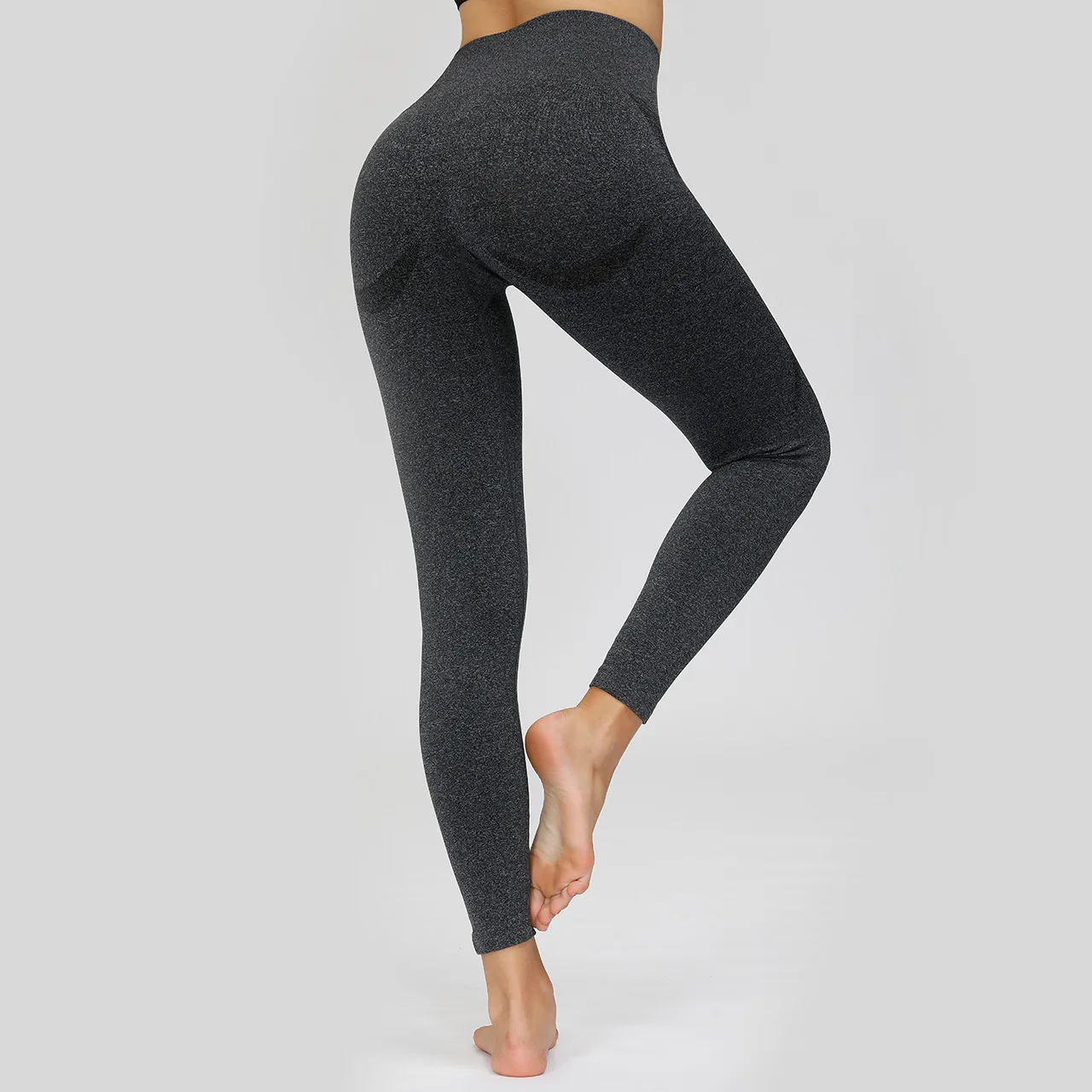 Women Highwaist Workout Nvgtn Seamless Scrunch Butt Leggings Smile