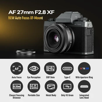 TTArtisan 27mm F2.8 AF Auto Focus Lens STM APS-C Lens for Fujifilm XF Mount XA7 XT30 XPRO XE4 XS10 Only 93g Camera Lens detail image