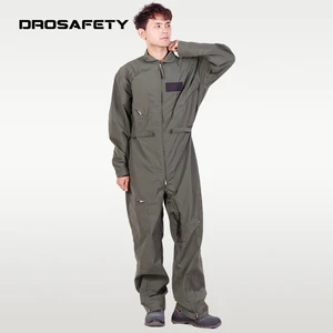 Custom Aramid Welding Pilot Flame Retardant Anti-static Workwear Coverall Flight Suit Uniform