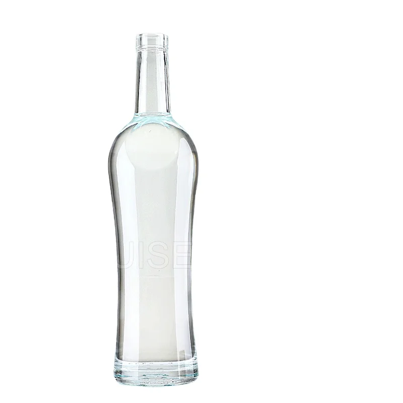 Nice 500ml 750ml  Clear Round Shaped Wine Glass Bottle Water Glass Bottle