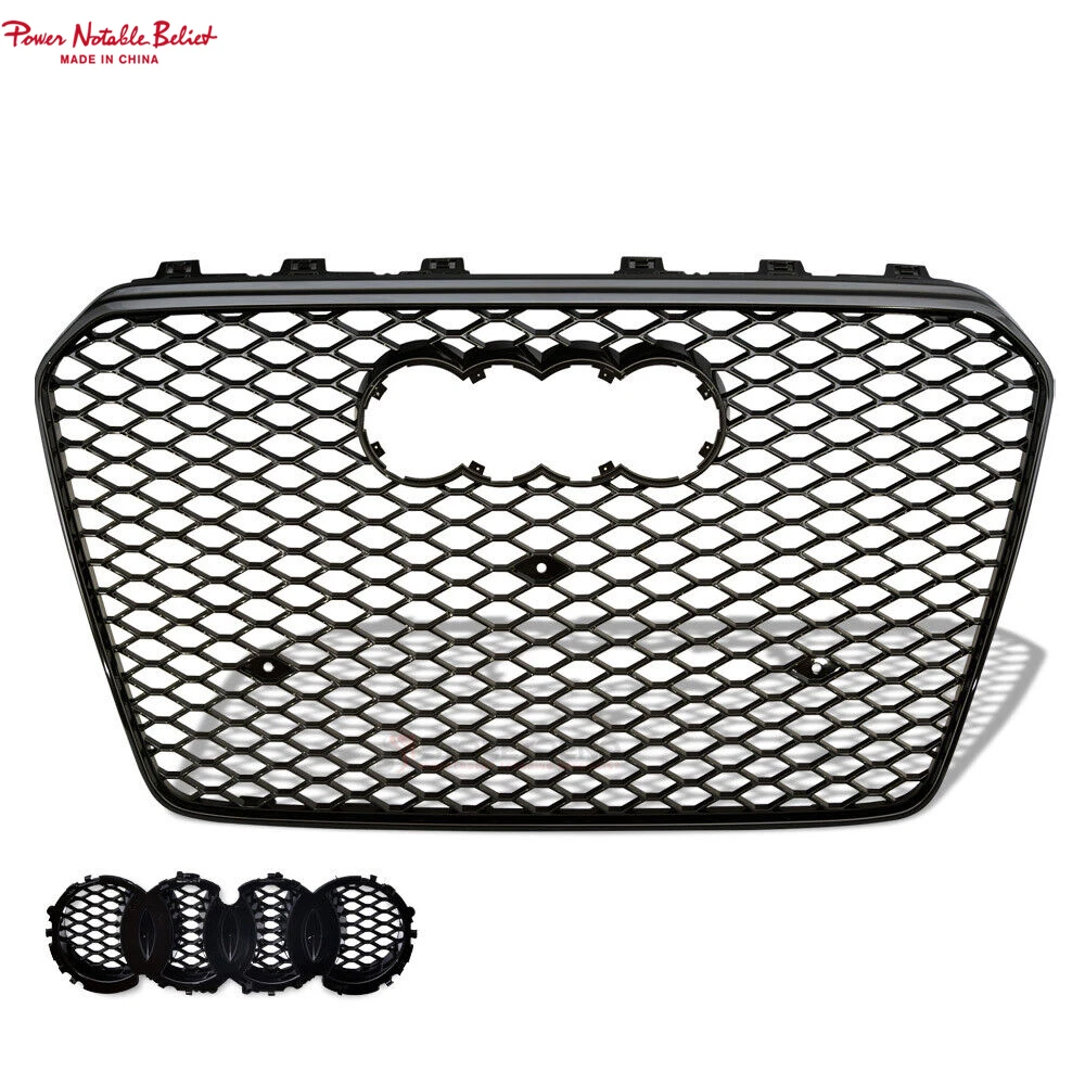 Rs5 Hex Mesh Front Bumper Grille For Audi A5 S5 B8.5 2013
